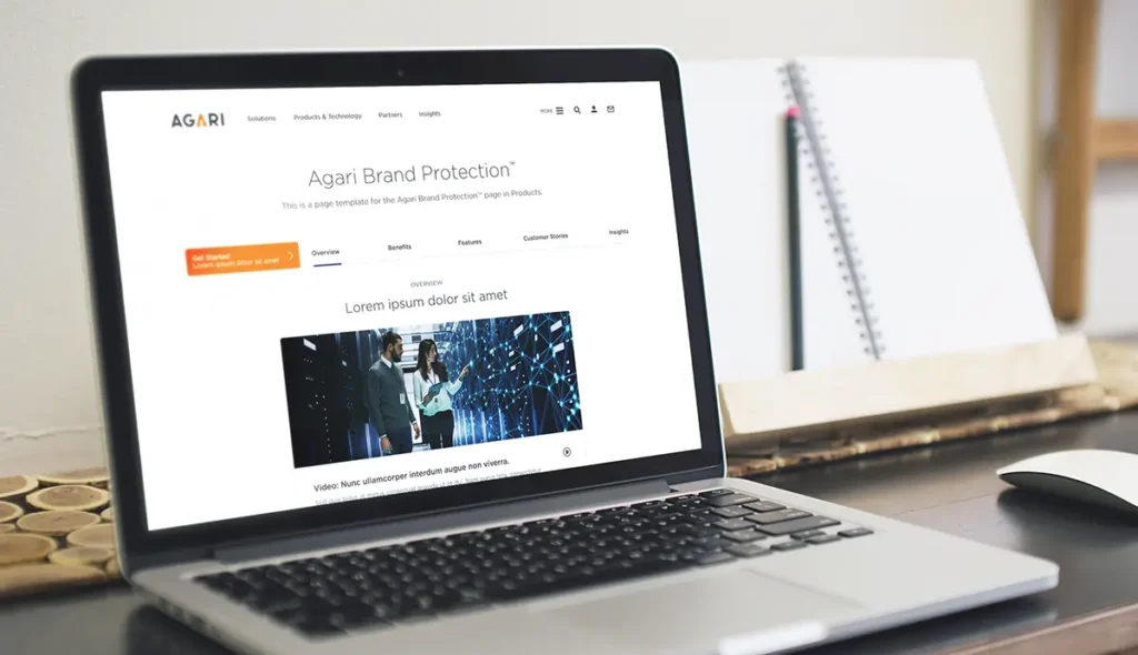 Agari website redesign case study photo
