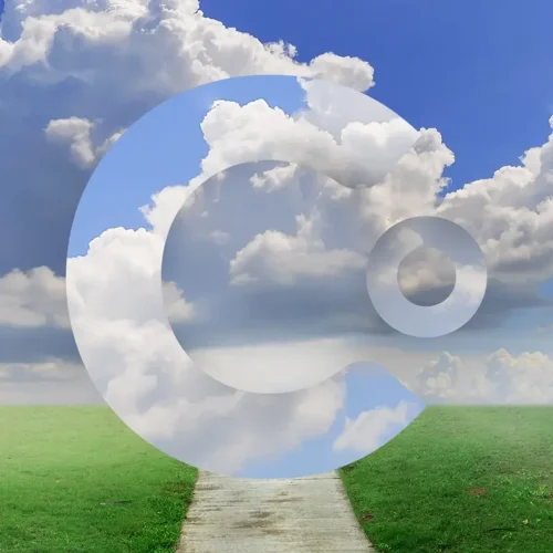 Clouds photo of digital cloud technology representing Adobe Experience Cloud for B2B website optimization and personalized experiences.