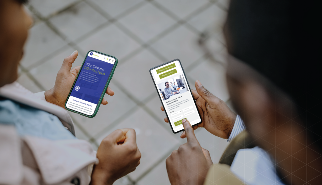 TRS Rentelco website redesign video case study