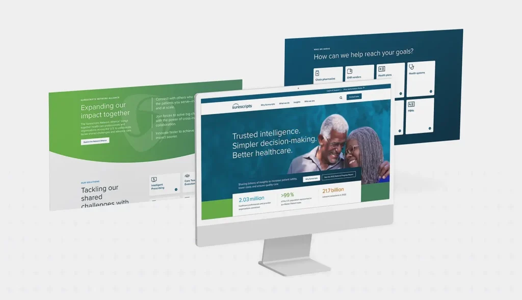 Surescripts website redesign case study image