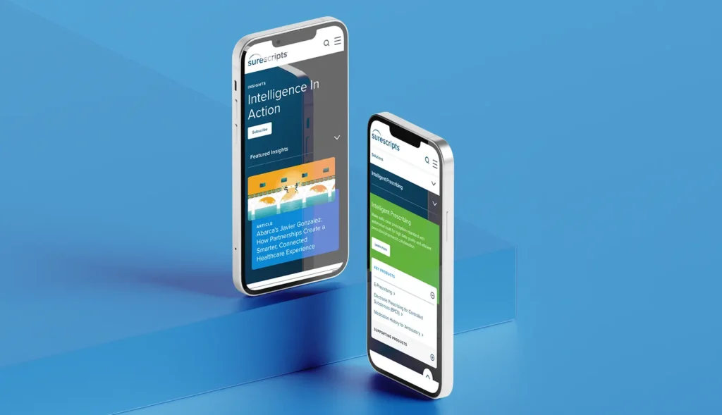 Surescripts mobile website redesign case study image