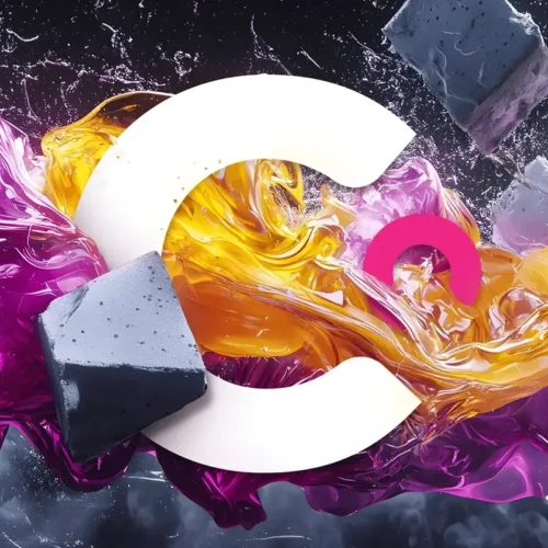 Clear Digital “C” logo on an abstract background representing AI-driven brand strategy for B2B organizations.