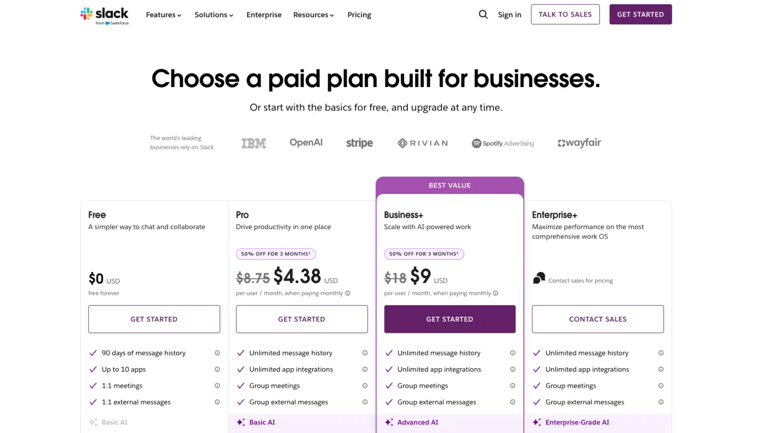 Slack CTA For B2B Websites